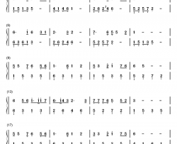 母亲河钢琴简谱-数字双手-彭丽媛