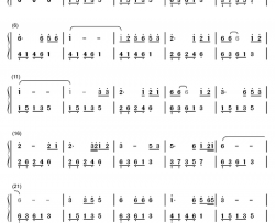 车站钢琴简谱-数字双手-张秀卿