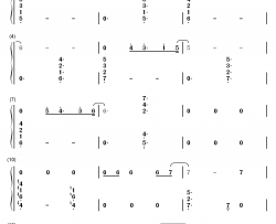 可曾记得爱钢琴简谱-数字双手-饭岛真理