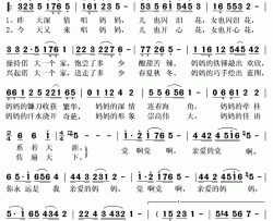 又唱亲爱的妈妈简谱(歌词)-宋祖英演唱-秋叶起舞记谱上传