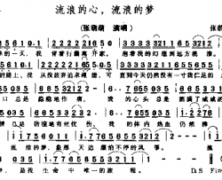 流浪的心流浪的梦简谱