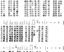 姐在田里薅豆棵简谱-当涂民歌