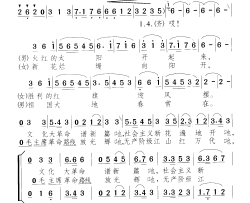 社会主义新花向阳开男女声二重唱简谱