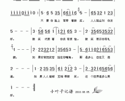 微笑简谱-林煌坤词 李俊雄曲邓丽君-