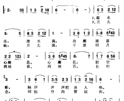 月下听潮思亲人简谱-沈石词/赖蒙曲