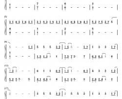 地铁等待钢琴简谱-数字双手-宋孟君