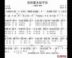 你的爱无处不在简谱(歌词)-刘媛媛演唱-秋叶起舞记谱上传