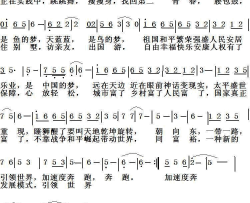 中国要引领世界奔跑简谱-洪昌演唱-洪昌/洪昌词曲