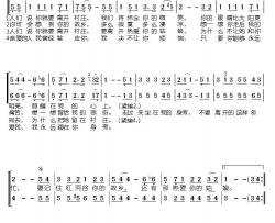 红河谷简谱(歌词)-朱逢博施鸿鄂演唱-潘明记谱