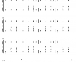 花日钢琴简谱-数字双手-黄真伊