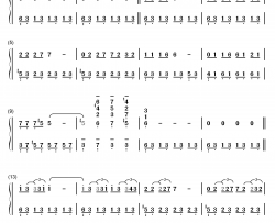 爱的故事钢琴简谱-数字双手-Andy Williams