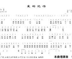 爱的忧伤简谱