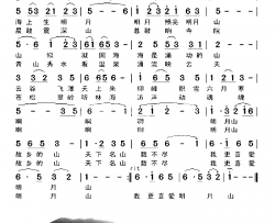 故乡的山简谱-胡袁萍演唱