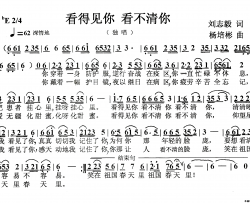 看得见你看不清你独唱简谱