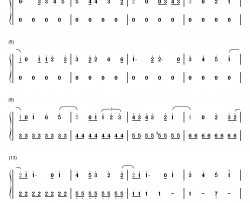 はじまりの速度钢琴简谱-数字双手-三月のパンタシア