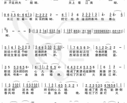大江南不同版本简谱-王宏伟演唱