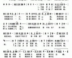 真挚的爱在鲜红的旗帜上飞扬简谱-吴鹏飞演唱-王立军/戴阿鹏词曲
