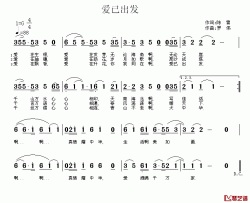 爱已出发简谱-陈雷词/罗伟曲