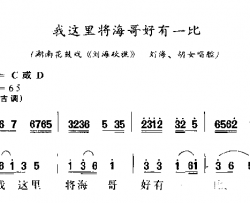 我这里将海哥好有一比简谱