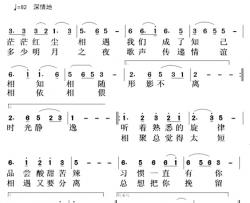 挽留简谱-随意 词曲李国强-