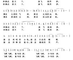 放飞我的梦简谱