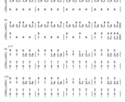 昙天钢琴简谱-数字双手-ドーズ（DOES）