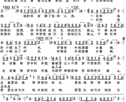 鲁朗梦中的天堂简谱-次仁央宗演唱-刘一澜/绍兵词曲