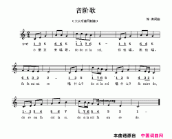 音阶歌线、简谱混排版简谱