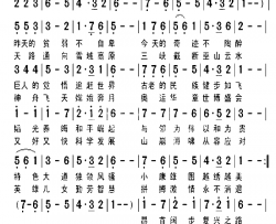 巨龙腾飞简谱-胡袁萍演唱-刘建文/胡袁萍词曲