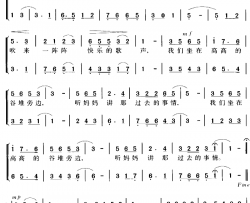 听妈妈讲那过去的事情冯晓阳编合唱版简谱