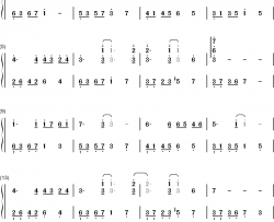 在一起的时光钢琴简谱-数字双手-赵海洋