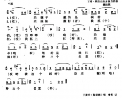 尕庄稼种出个名堂简谱-丁麦治演唱-甘肃民歌词曲