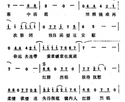 烈焰红唇简谱-潘源良词/伦永亮曲梅艳芳-