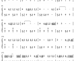 不知所措钢琴简谱-数字双手-王靖雯不胖