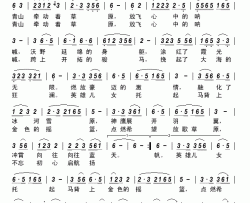 腾飞吧内蒙古简谱-娜仁高娃/侯瞳瞳/刘丽/陈伟琦演唱-古弓制作曲谱