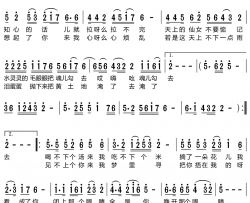 见不上个你简谱-张宁宁演唱歌曲-小叶子159曲谱