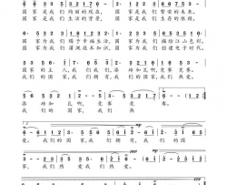我们的国家李瑞梅首唱版简谱-李瑞梅演唱-臧辉先/李成郁词曲