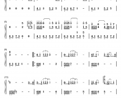 了结钢琴简谱-数字双手-董贞