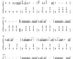 过火钢琴简谱-数字双手-张信哲