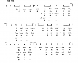 你爱有多深英汉美国影片《周末夜发烧》插曲简谱