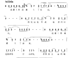 塔里木情侣电视剧《西部风流》主题曲简谱