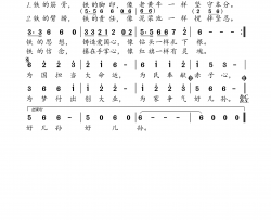 铁人精神简谱-中国爱乐乐团演唱-车行/戚建波词曲