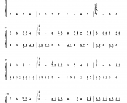 告白钢琴简谱-数字双手-岩代太郎