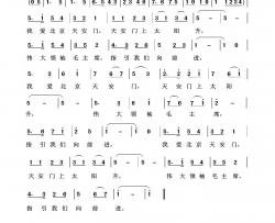 我爱北京天安门怀旧红歌100首简谱