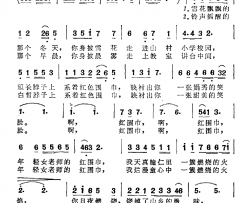 燃烧的红围巾简谱-邝厚勤词/魏景舒曲