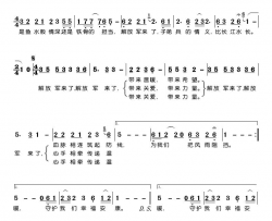 解放军来了抗疫情歌曲简谱-雷佳演唱-陈道斌/王喆词曲