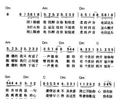 试着爱我一天简谱-周渝民演唱