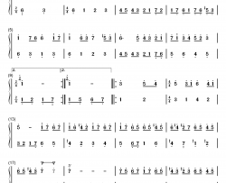 加伏特舞曲 20钢琴简谱-数字双手-巴赫