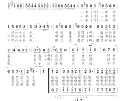三百六十五天独唱重唱简谱-王艳演唱-秦小宝/颂今词曲