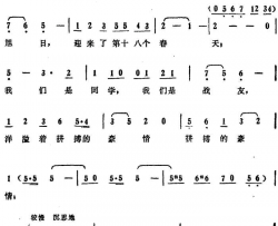 我们象朝霞电视剧《第十八个春天》主题歌简谱